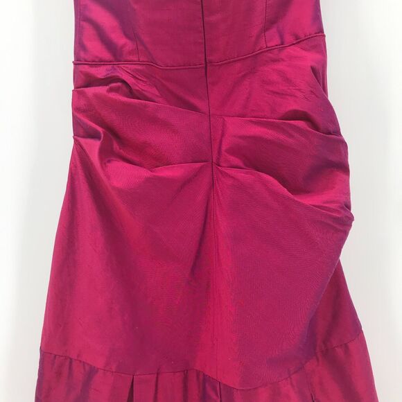 Nicole Miller Collection Dress Womens 6 Iridescent Pink Strapless Cocktail Y2K - Picture 5 of 12